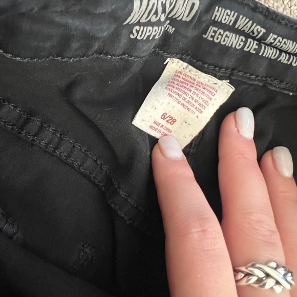 Mossimo Supply co - black high waisted Jeggings size 6/28 - Picture 4 of 5